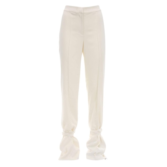 Danielle Frankel Silk Crepe Trouser Pants - Picture 3 of 16